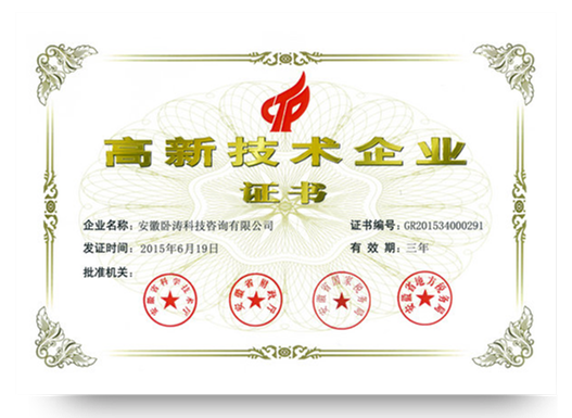 高新技術(shù)企業(yè)證書(shū) 高新技術(shù)企業(yè)證書(shū)